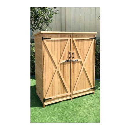 Almo Fulfillment Services Hanover Wooden Storage Shed, 52-4/5" x 19-1/5" x 58-2/5" Natural HANWS0101-NAT
